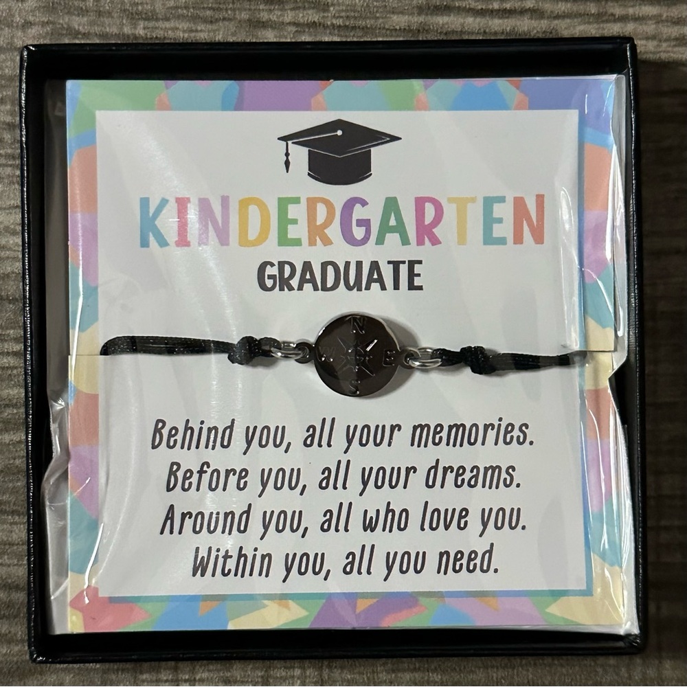 Kindergarten Graduation Bracelet In Graduation Cap Gift Box